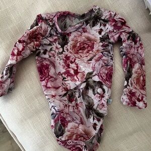 posh peanut bamboo rose onsie